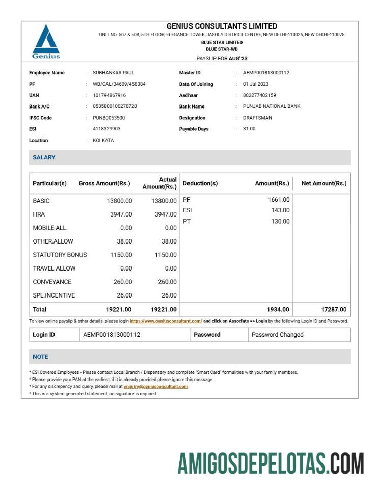 Realista Modelo de recibo de pagamento de consultores Genius em formatos Word e PDF.pdf, 1